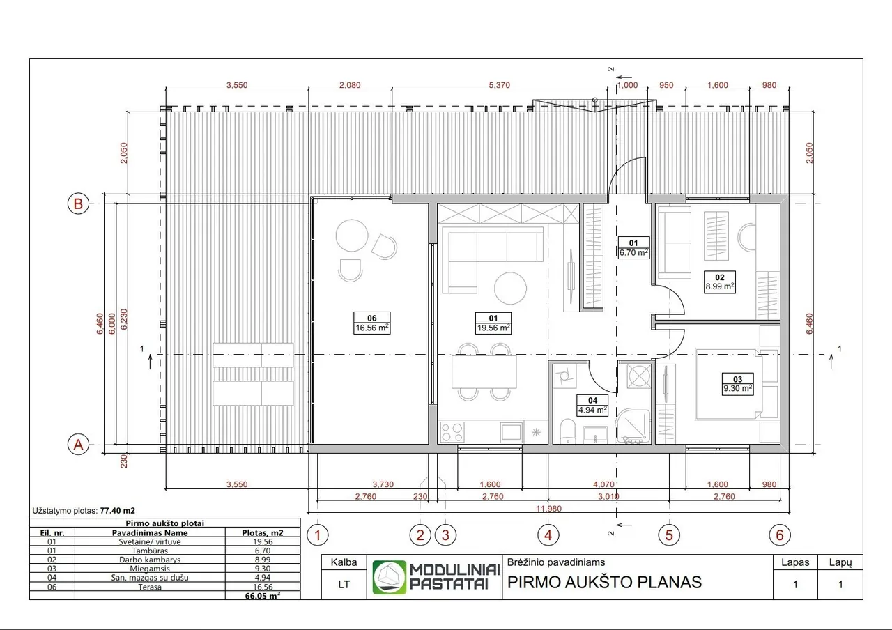 Namelis 50 m² Nr. 8 – planas